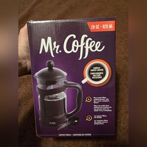 New! Mr. Coffee 28oz French Press Coffee Maker With Spoon